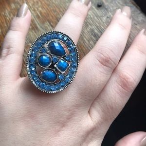 Blue gemstone ring